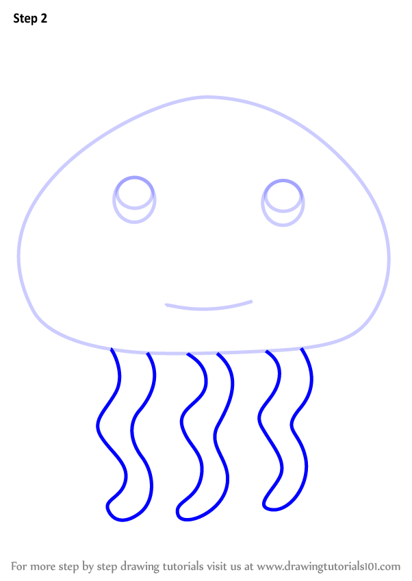 602x848 Learn How To Draw A Jellyfish For Kids Very Easy - Very Very Easy Drawing
