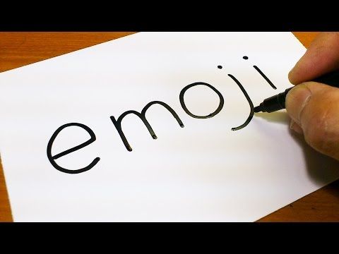 480x360 very easy ! how to turn words emoji into a cartoon for kids - Very Very Easy Drawing