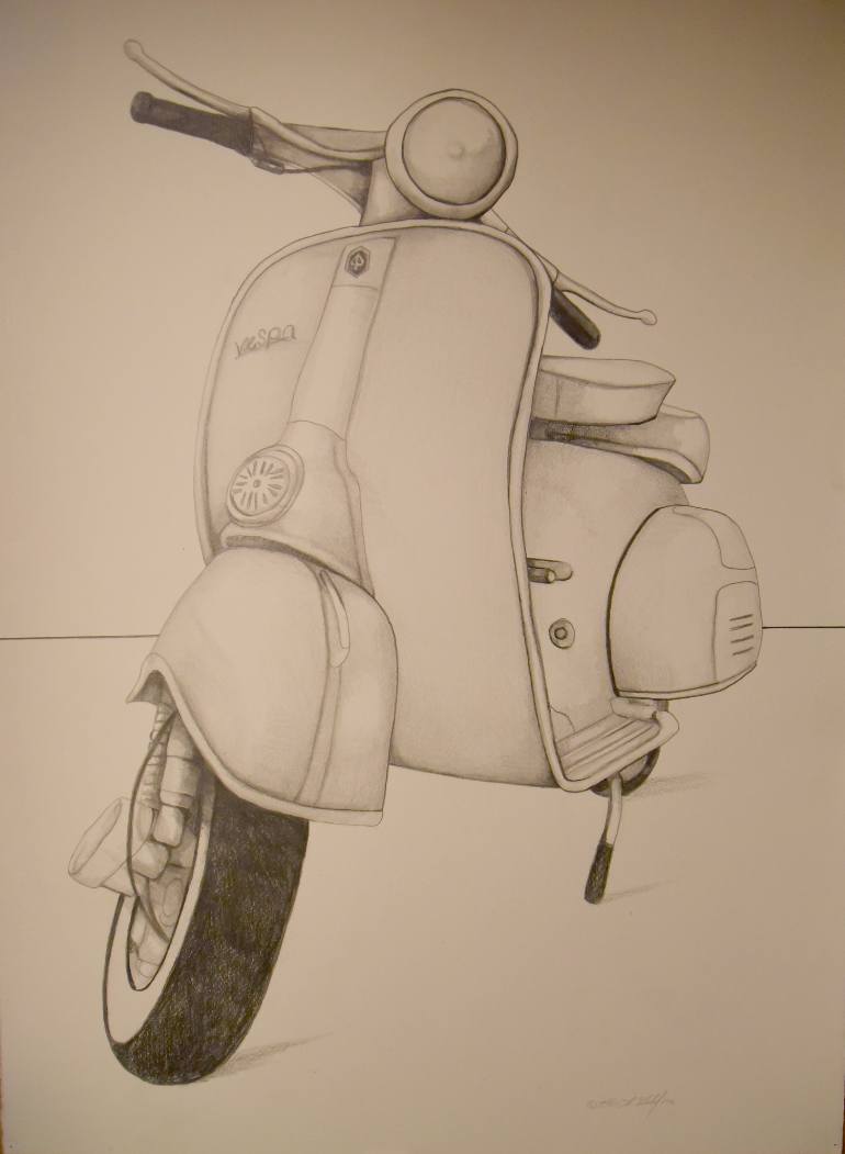 770x1051 Vespa! Drawing - Vespa Drawing