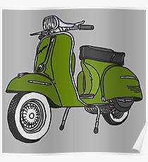 210x230 Vespa Drawing Posters Redbubble - Vespa Drawing