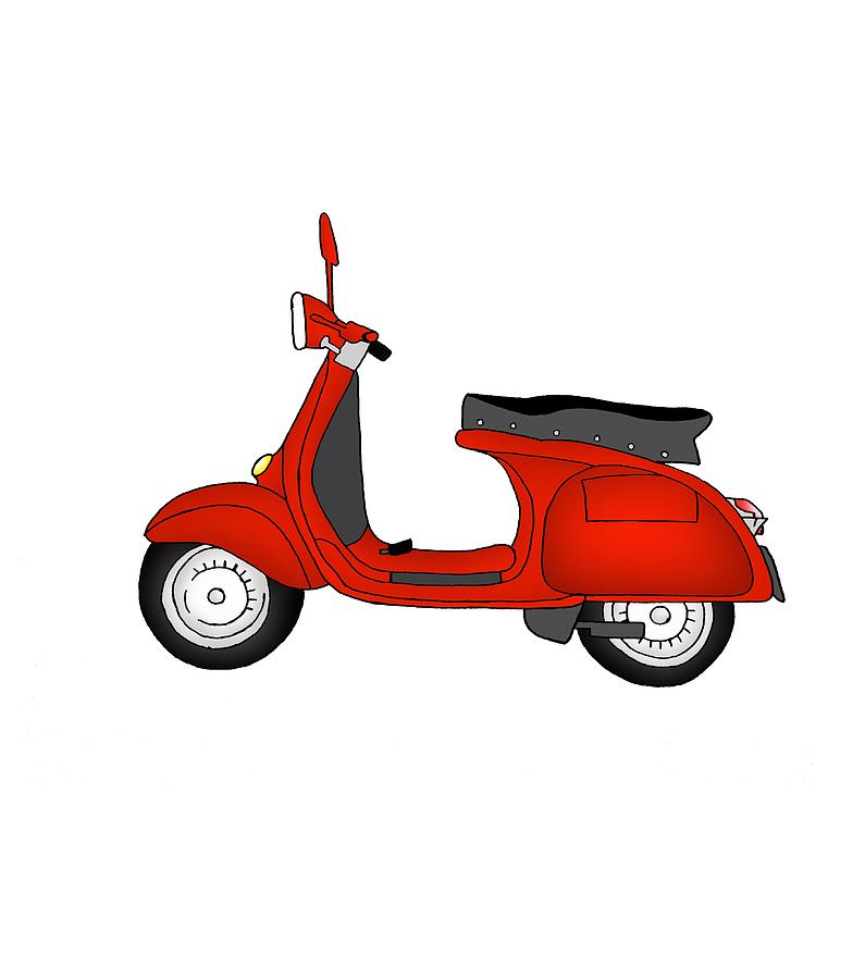 795x900 Vespa Drawing - Vespa Drawing