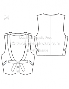 232x300 free downloads illustrator vest flat sketches - Vest Drawing