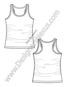 236x305 men's vest cad technical drawing - Vest Drawing