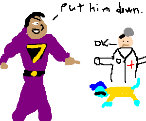 300x250 The Wonder Twins Take Gleek To The Vet Drawing - Vet Drawing