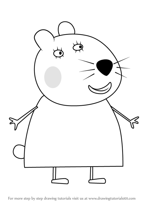 566x800 Learn How To Draw Dr Hamster The Vet From Peppa Pig - Vet Drawing
