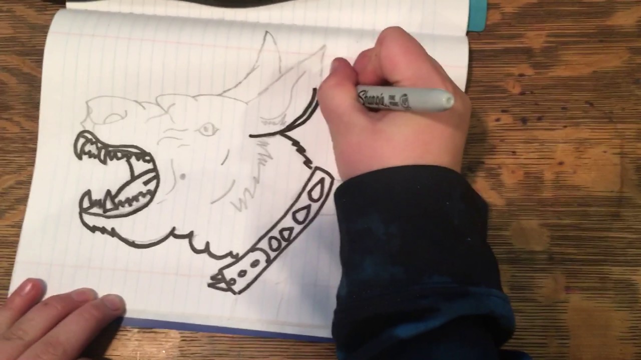 1280x720 How To Draw A Vicious Dog - Vicious Dog Drawing