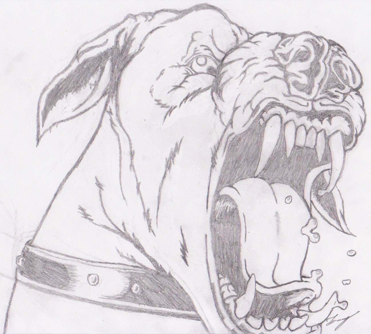 1296x1165 My Artwork Vicious Dog - Vicious Dog Drawing