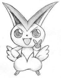 196x250 My Drawing Of Victini - Victini Drawing
