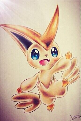 346x515 Victini Drawing Victini - Victini Drawing