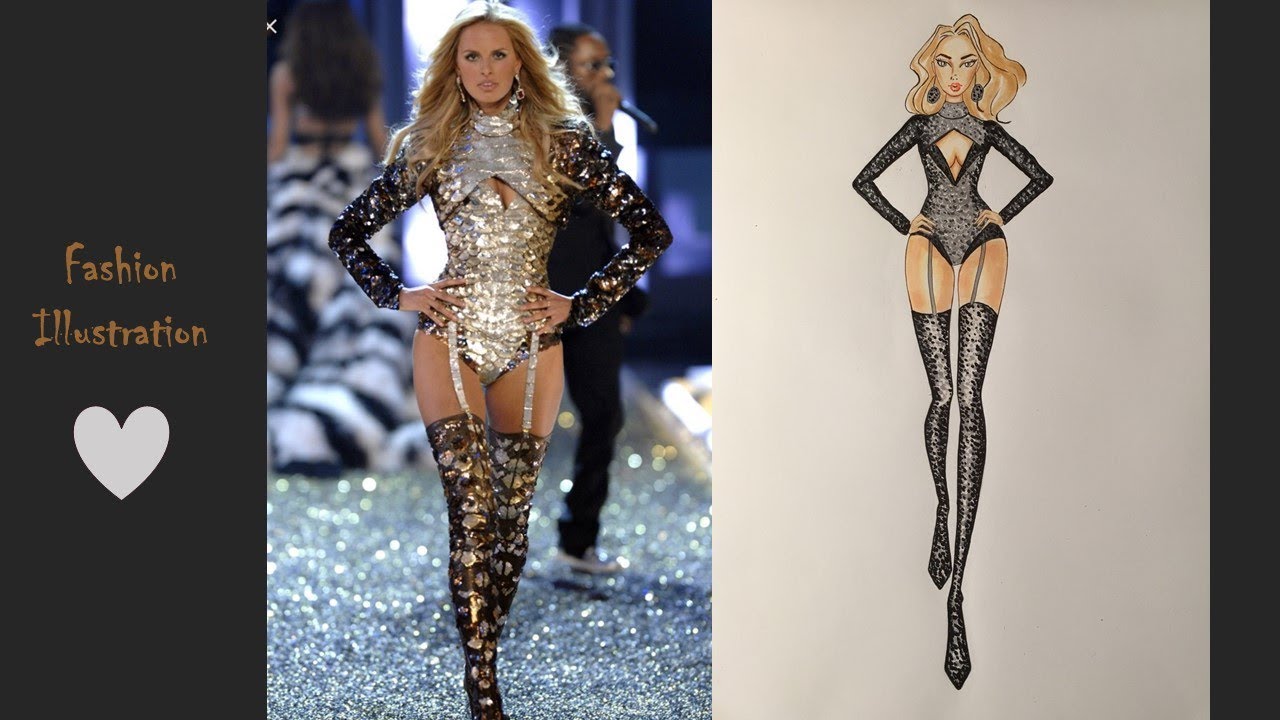 1280x720 Fashion Illustration Drawing And Sketching Victoria Secret - Victoria Secret Drawinging