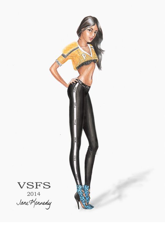 540x792 Pink Drawing For The Victoria's Secret Fashion Show Worn - Victoria Secret Drawinging