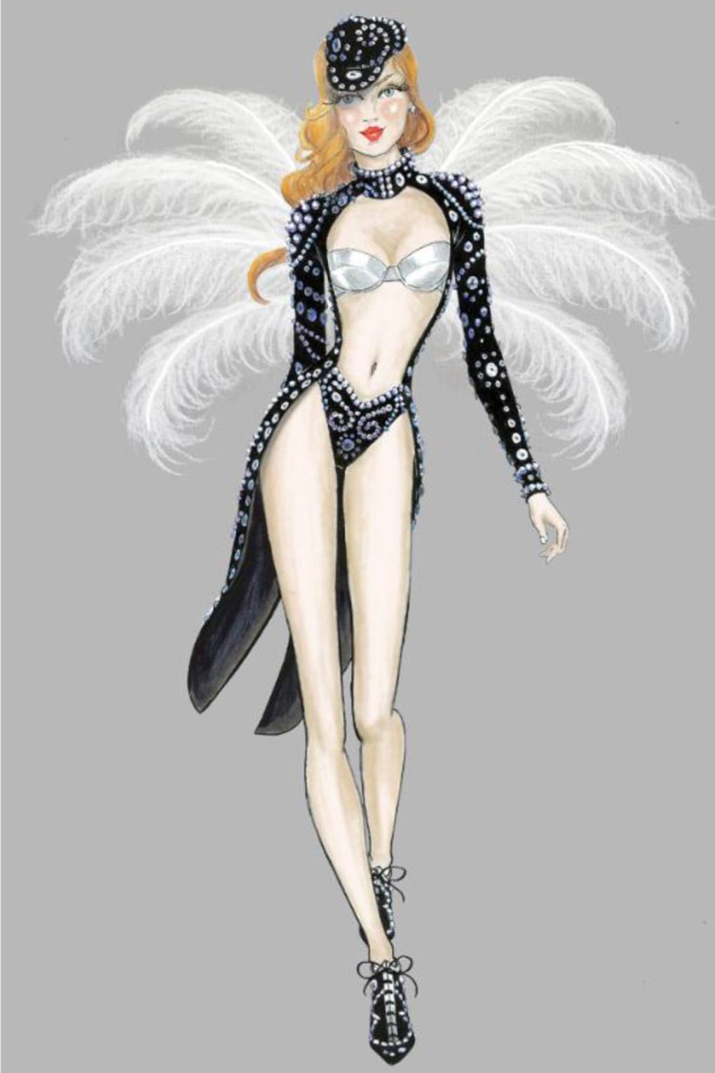 1020x1530 Victoria's Secret Fashion Show Date, Sketches Models - Victoria Secret Drawinging