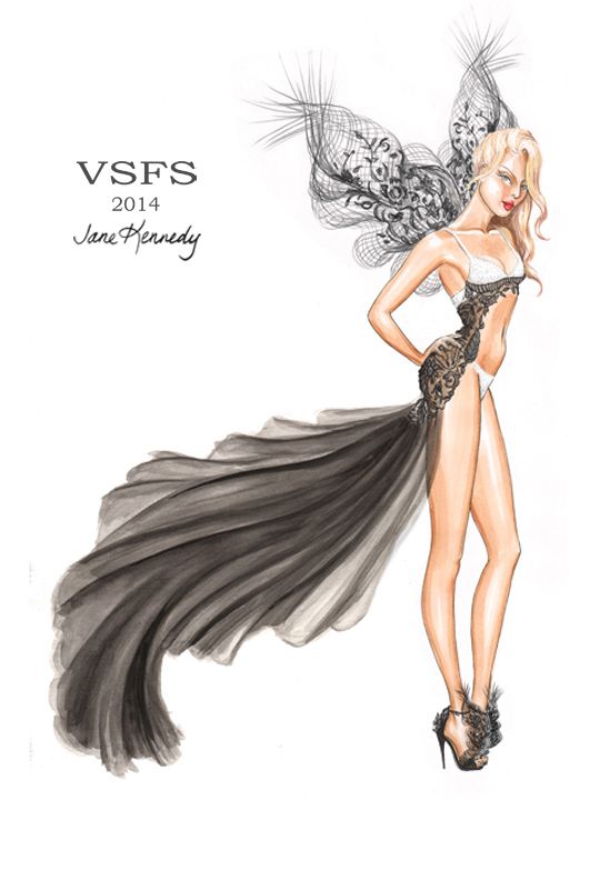 540x792 Victoria's Secret Fashion Show Angel Ball Section Worn - Victoria Secret Drawinging