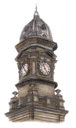 268x450 Railway Station Clocks - Victorian Clock Drawing