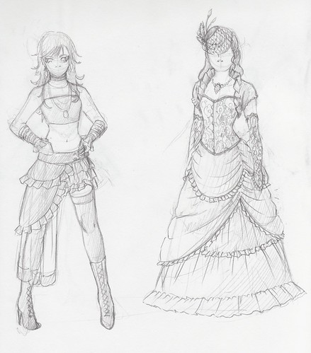 439x499 Want Gothic Lolita And Victorian Dresses Shauna's Cosplay Pages - Victorian Dress Drawing