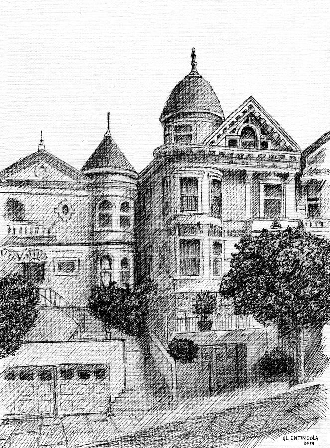 663x900 Old Victorian Houses Drawing - Victorian House Drawing