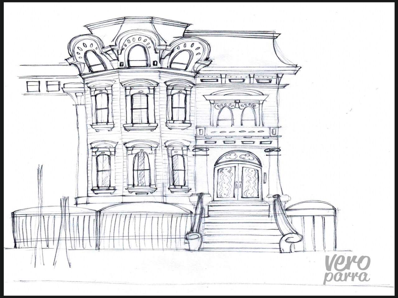 1280x960 Queen Anne House Drawing Kenwood Queen Anne Remodel David Heide - Victorian House Drawing