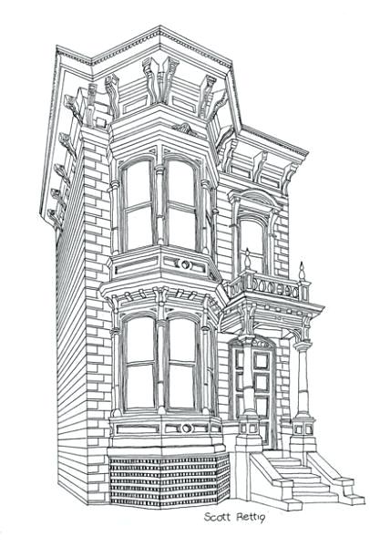 406x600 Victorian House Drawing Victorian Era House Layout - Victorian House Drawing