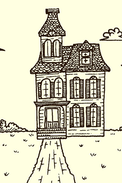 400x600 Drawing Of A Victorian House A Sketch For Something Else - Victorian House Drawing