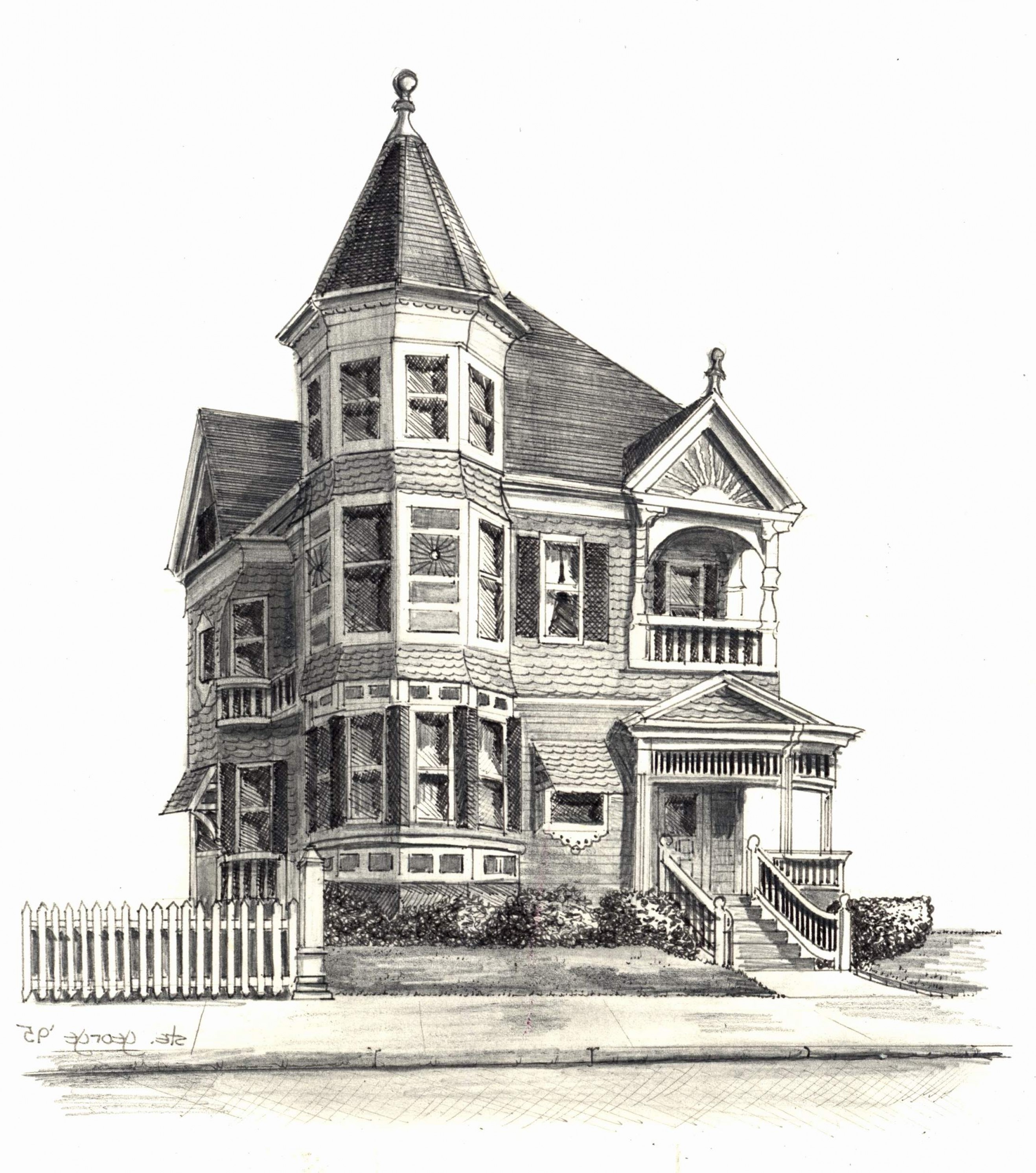How To Draw A Victorian House Image to u