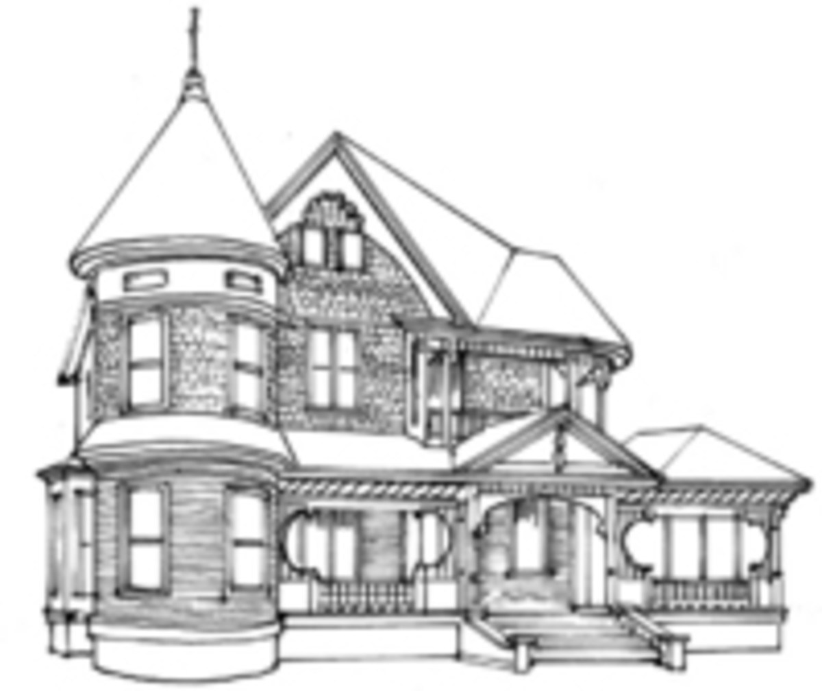 1200x1008 Queen Anne House Drawing Kenwood Queen Anne Remodel David Heide - Victorian House Line Drawing