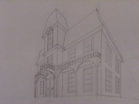 467x350 Victorian House Line Drawing - Victorian House Line Drawing