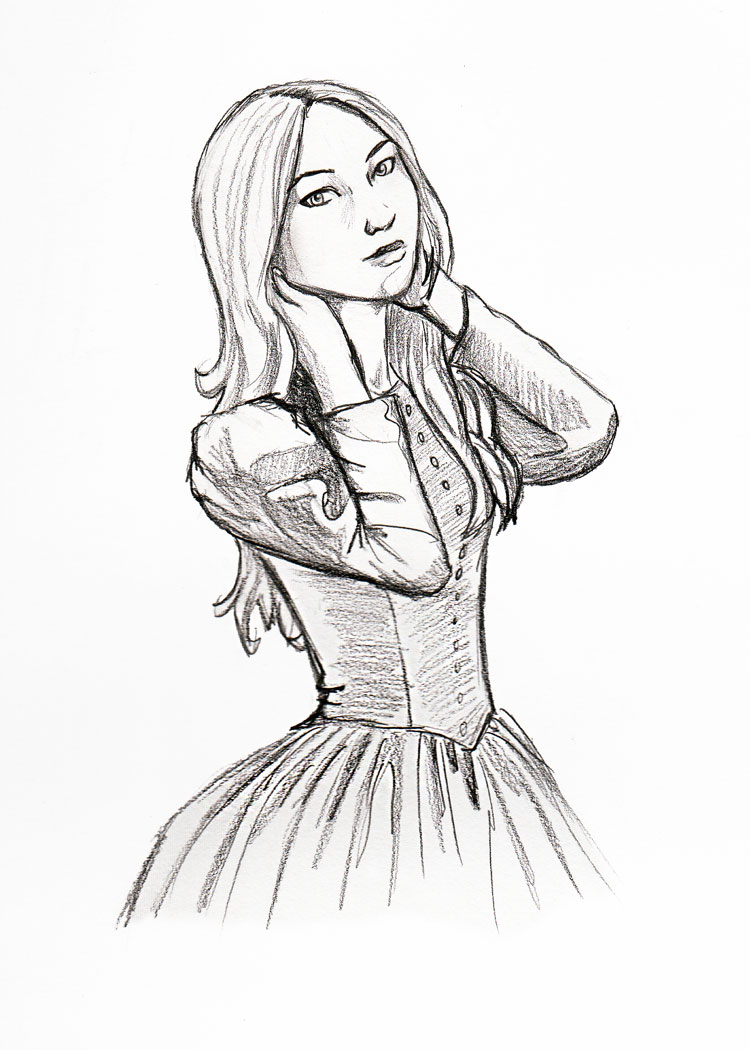Victorian Lady Drawing
