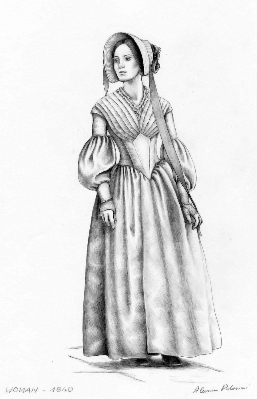 900x1395 Victorian Lady - Victorian Lady Drawing