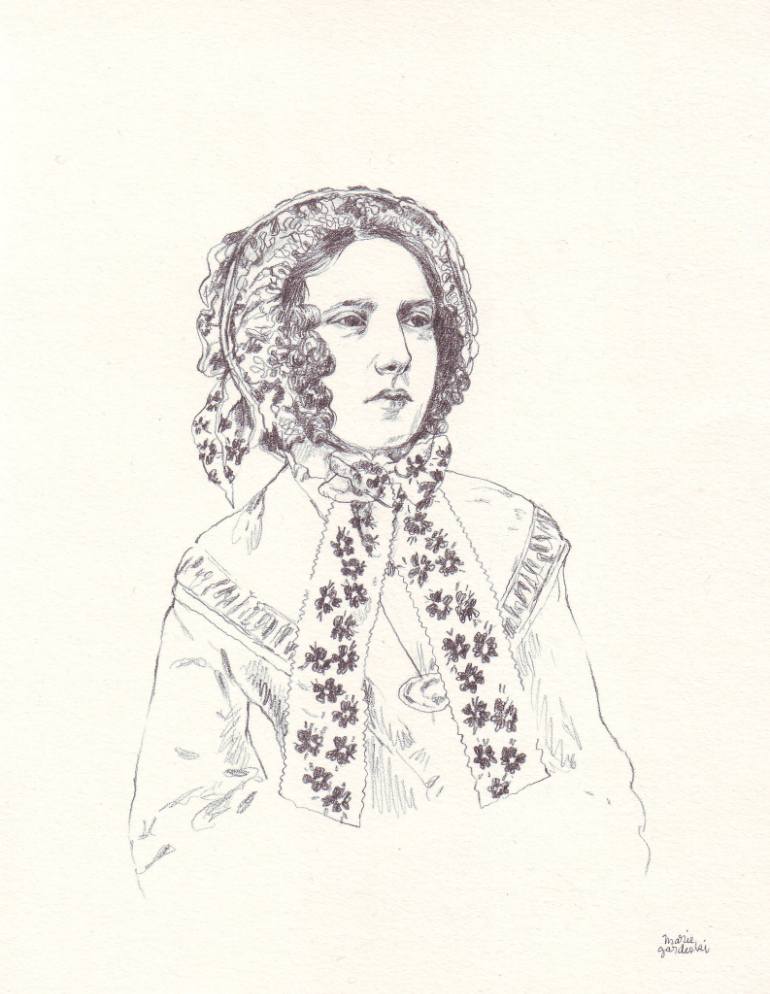 770x994 Victorian Lady Drawing - Victorian Lady Drawing