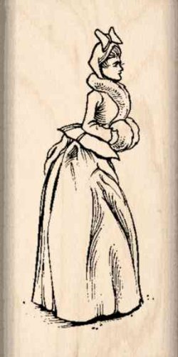 250x500 Stamps - Victorian Lady Drawing