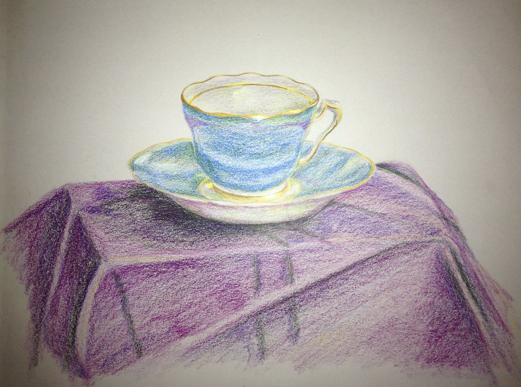 1024x760 Teacup Drawing Kari - Victorian Teacup Drawing