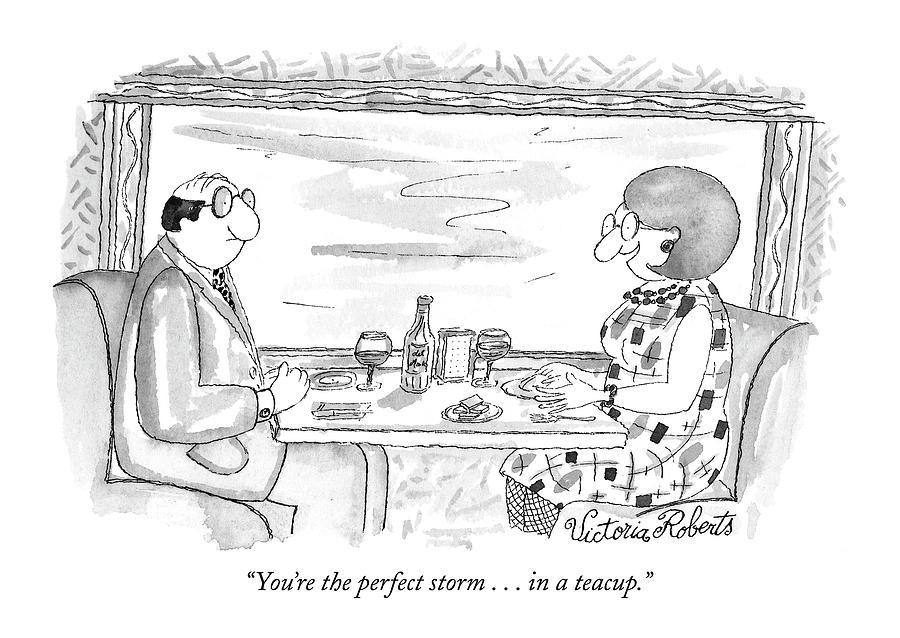 900x638 You're The Perfect Storm  In A Teacup Drawing - Victorian Teacup Drawing