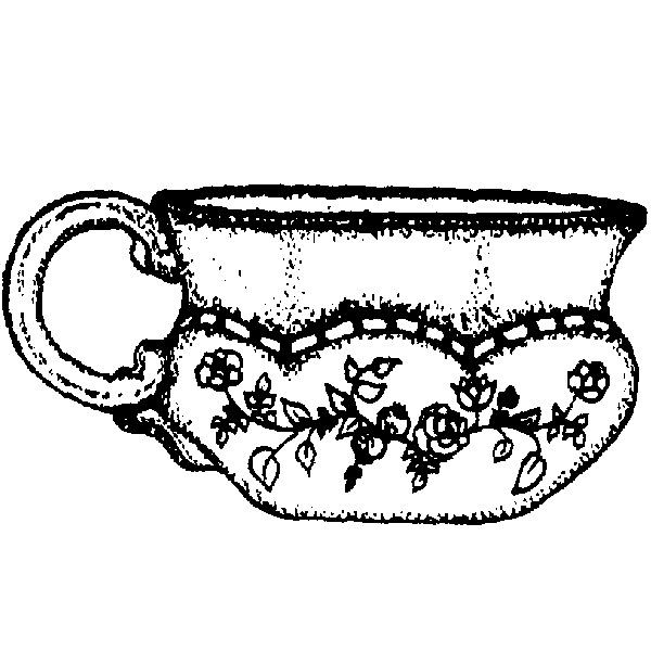 600x600 B Victorian Teacup Purple Daisy Design - Victorian Teacup Drawing