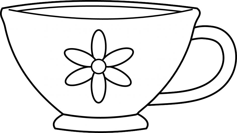 940x531 Collection Of Free Teacup Drawing Alice In Wonderland Download - Victorian Teacup Drawing