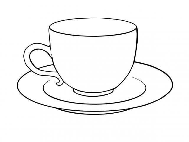 640x480 Drawn Tea Cup Victorian - Victorian Teacup Drawing