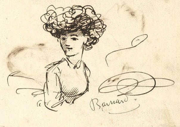 604x428 Fred Barnard, Victorian Woman - Victorian Woman Drawing