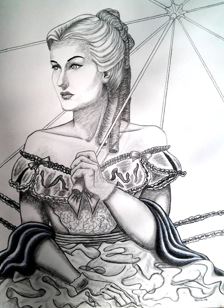 762x1048 Victorian Woman Drawing - Victorian Woman Drawing