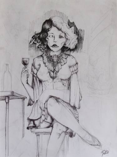 375x501 Victorian Woman Drawing - Victorian Woman Drawing