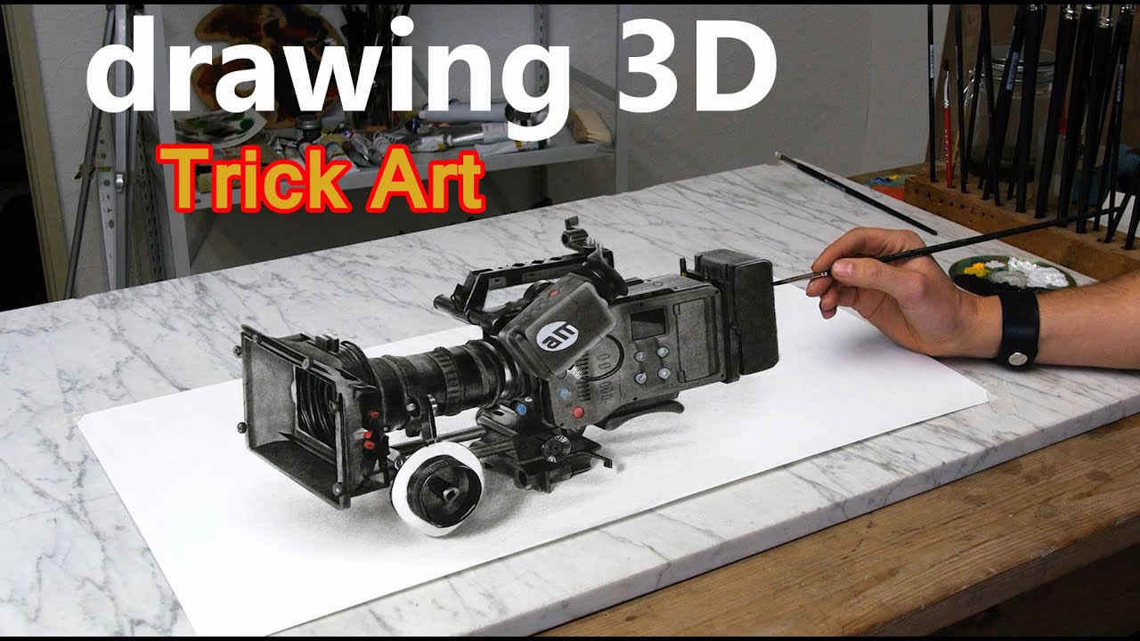 1280x720 drawing a video camera trick art - Video Camera Drawing