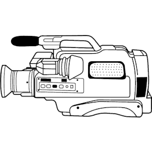 300x300 video camera clipart cliparts of free download wmf - Video Camera Drawing