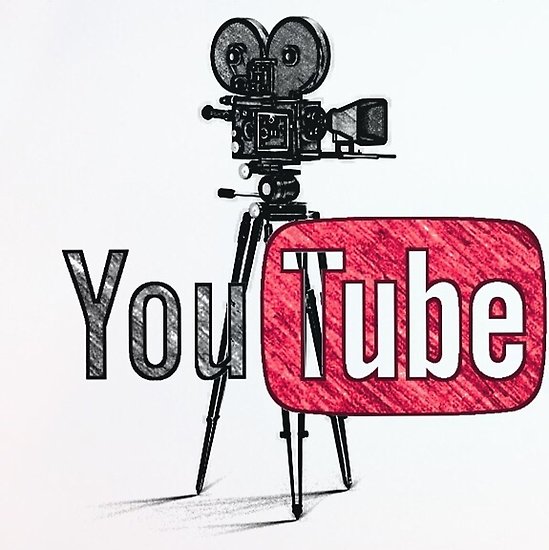 549x550 Youtube With Old Camera Drawing Posters - Video Camera Drawing