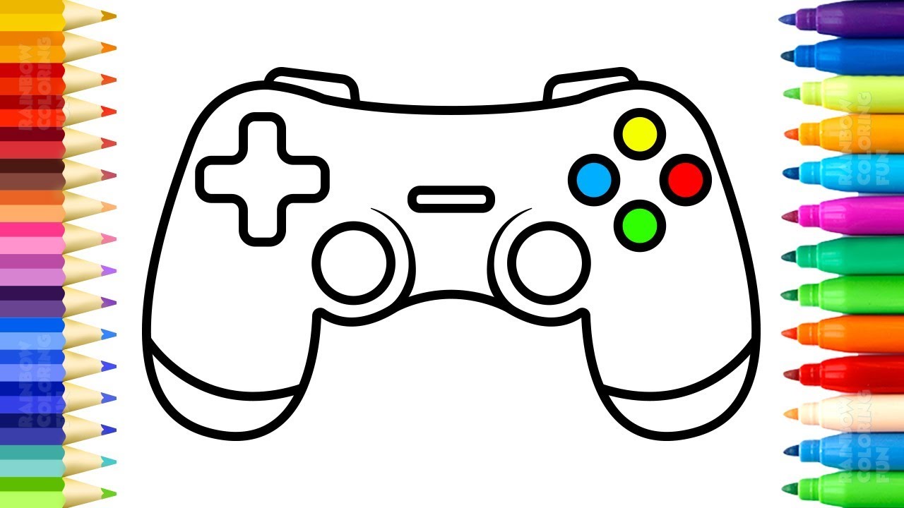 Download Elegant Video Game Controller Coloring Page - Halo Coloring