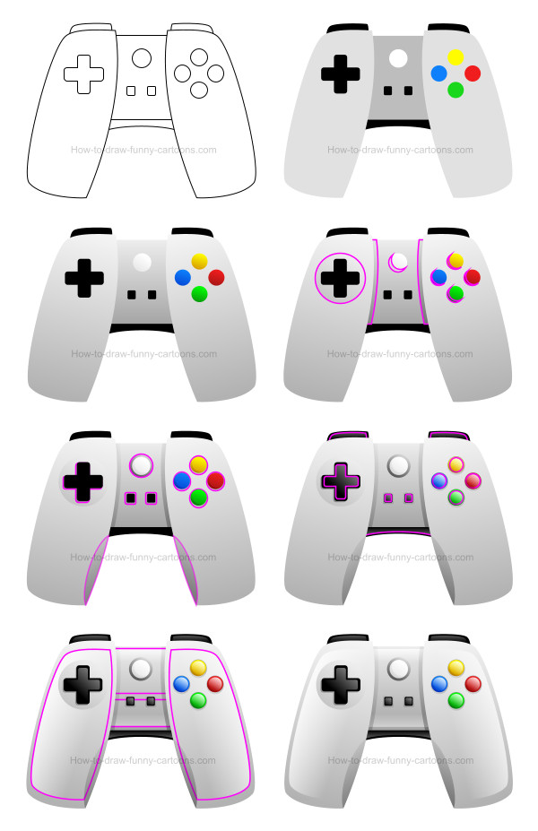 Video Game Controller Drawing at PaintingValley.com | Explore ...
