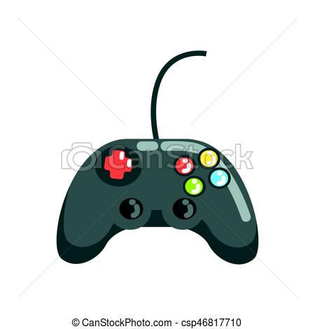 450x470 video game controller, gamepad colorful cartoon vector - Video Game Controller Drawing