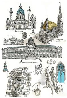 236x342 best architectural sketches images architectural drawings - Vienna Drawing