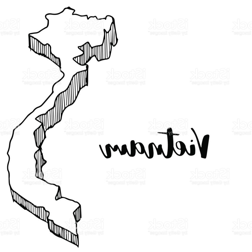 1024x1024 best hand drawn of vietnam map vector illustration drawing - Vietnam Drawing