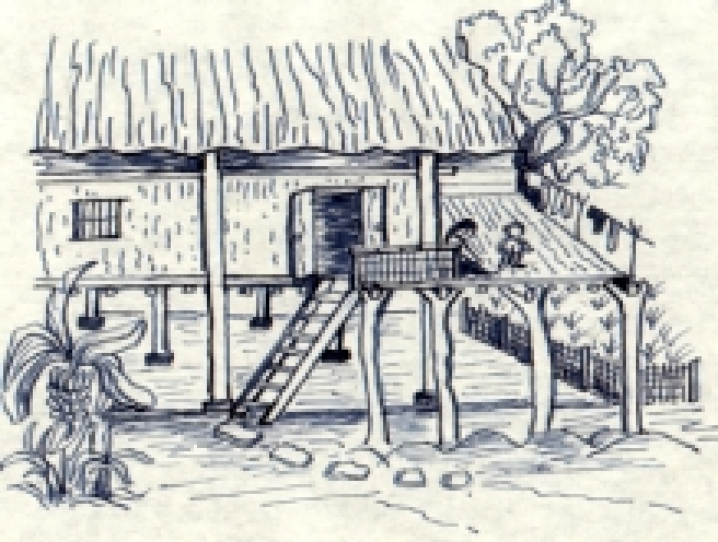 656x496 drawing of local village in northern vietnam download scientific - Vietnam Drawing