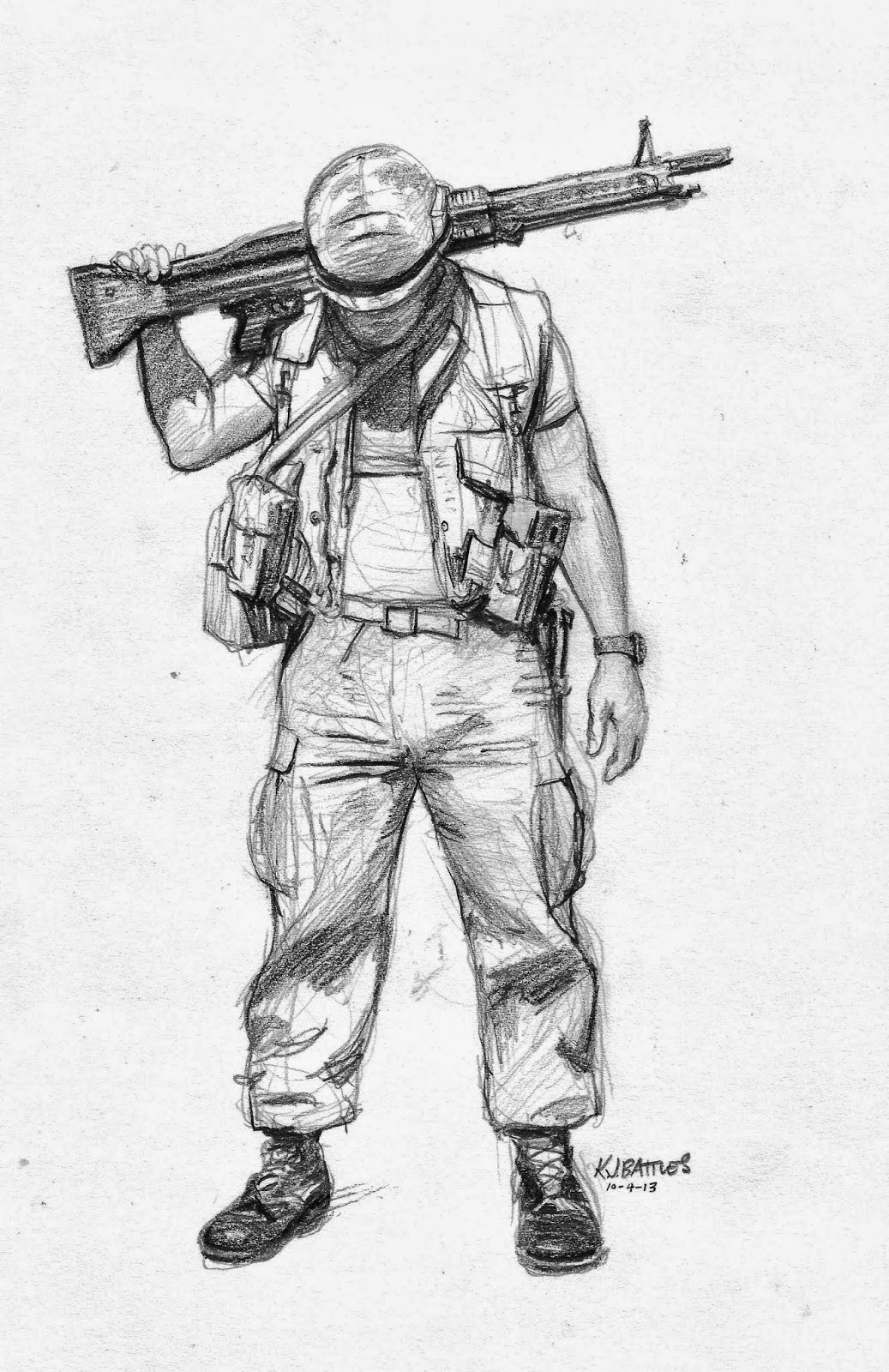 Vietnam Soldier Drawing at Explore collection of