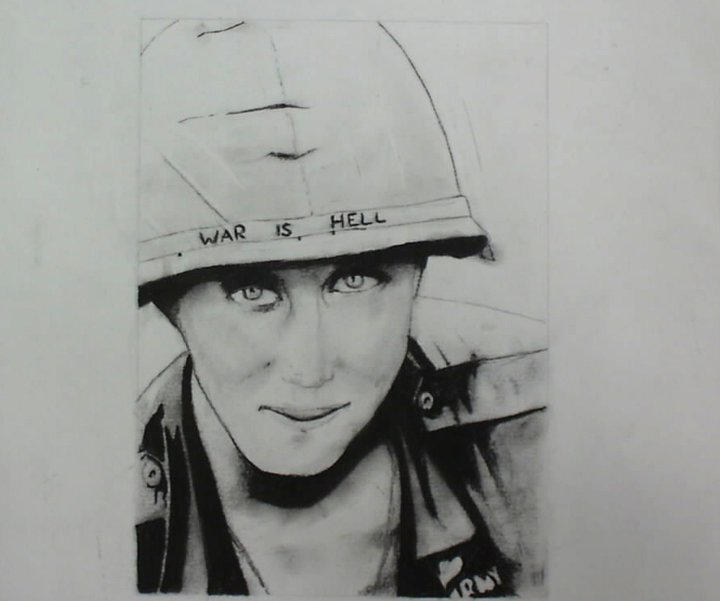 720x601 vietnam soldier - Vietnam Soldier Drawing