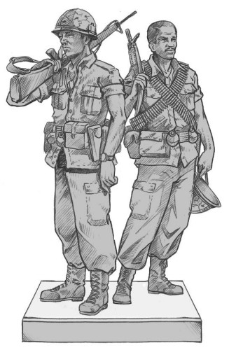 327x500 cedar park city council rejects vietnam war veteran statue over - Vietnam Soldier Drawing